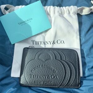 Tiffany & Co. Black Leather Card Holder